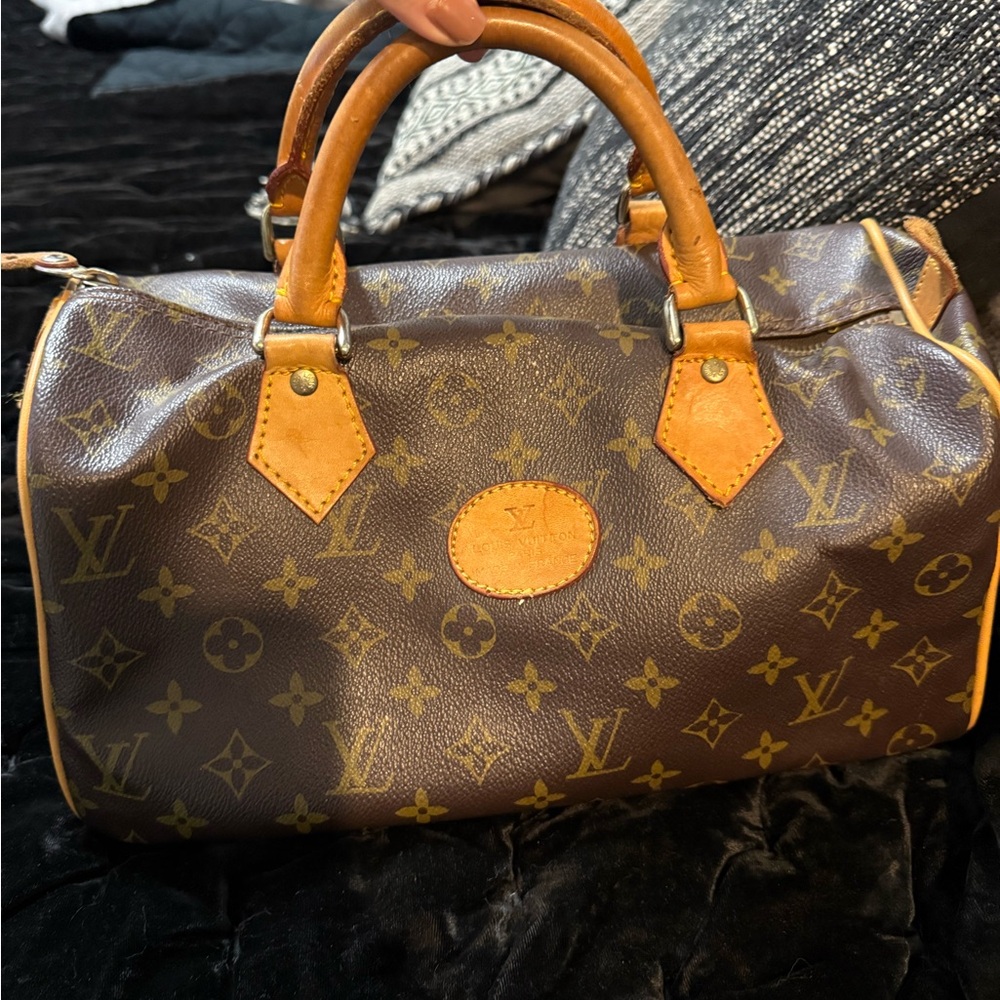 Louis Vuitton Brown and Tan Monogram Satchel